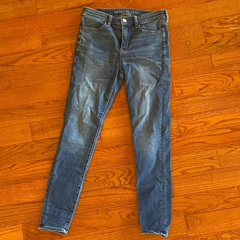 American Eagle Outfitters Women's Dark Blue Skinny Jeans